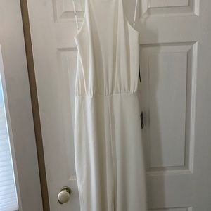 NWT LULUs white halter romper
